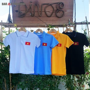 Áo Thun Polo In Cờ Việt Nam Sao Vàng cổ bẻ BASIC vải Bamboo sang trọng, thoáng mát