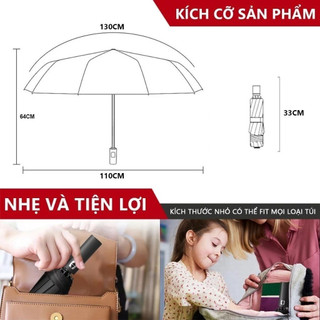 Ô Dù Che Mưa Che nắng gấp gọn Wameli 12 nan thép, cản gió tốt, chống thấm nước, gọn nhẹ dễ mang theo