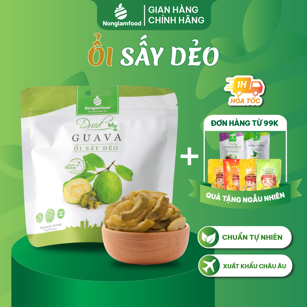 Ổi sấy dẻo Nông Lâm Food túi 75g