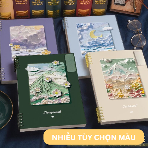 Sổ Còng, Vở Còng Sơn Dầu A5 B5 MESO - Bìa Sổ Còng Khuyết Còng Không Đau Tay, Lõi giấy Refill Sổ Còng