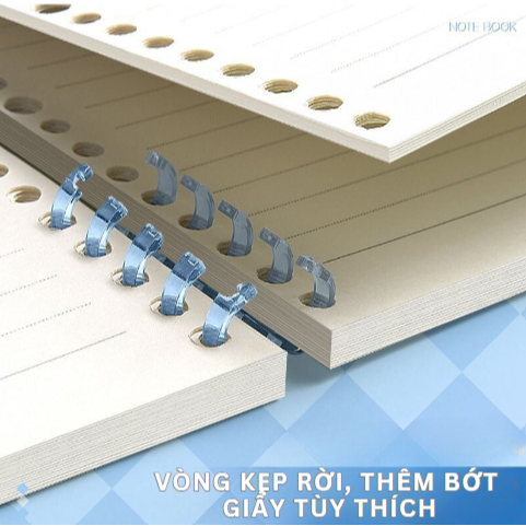 Sổ Còng Nhựa, Bìa Còng A5 B5 Tranh Monet  MESO - Sổ Còng Thay Được Giấy, Lõi giấy Refill Sổ Còng