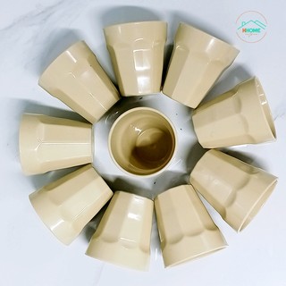 [sỉ] COMBO 50/100 LY NHỰA MELAMINE(NHỰA PHÍP) LY TRÀ CHỊU NHỆT 120 độ LOẠI DÀY NHIỀU MÀU 250ml - HUNGHOME