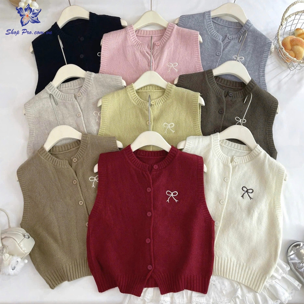 Áo Len GiLe Thêu NƠ Len Hạt Gạo Mềm Đanh Lì Hàng QC Shop Pro GL15k ...