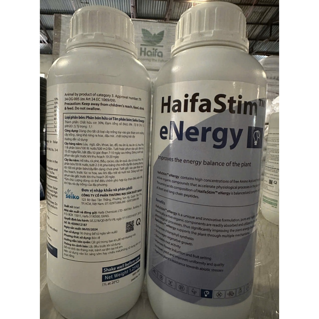 Phân Haifastim Energy 1L – ĐỈNH CAO AMINO HAIFA, L-Amino & peptide cao gấp 3 lần hàng thường,  chống sốc tuyệt vời.