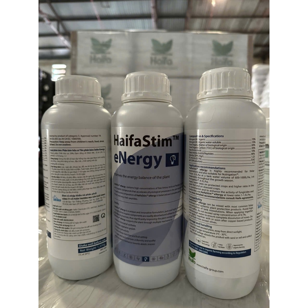 Phân Haifastim Energy 1L – ĐỈNH CAO AMINO HAIFA, L-Amino & peptide cao gấp 3 lần hàng thường,  chống sốc tuyệt vời.