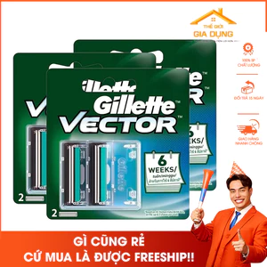 Lưỡi dao cạo râu Gillette Vector 1 vỉ 2 lưỡi chính hãng