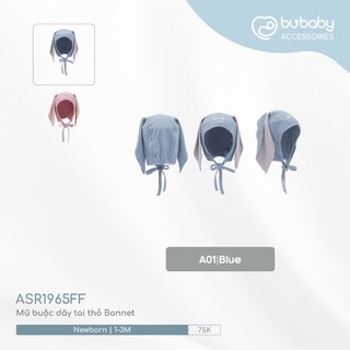 Bubaby ASR1965FF Mũ buộc dây tai thỏ Bonnet 🔅 cho bé