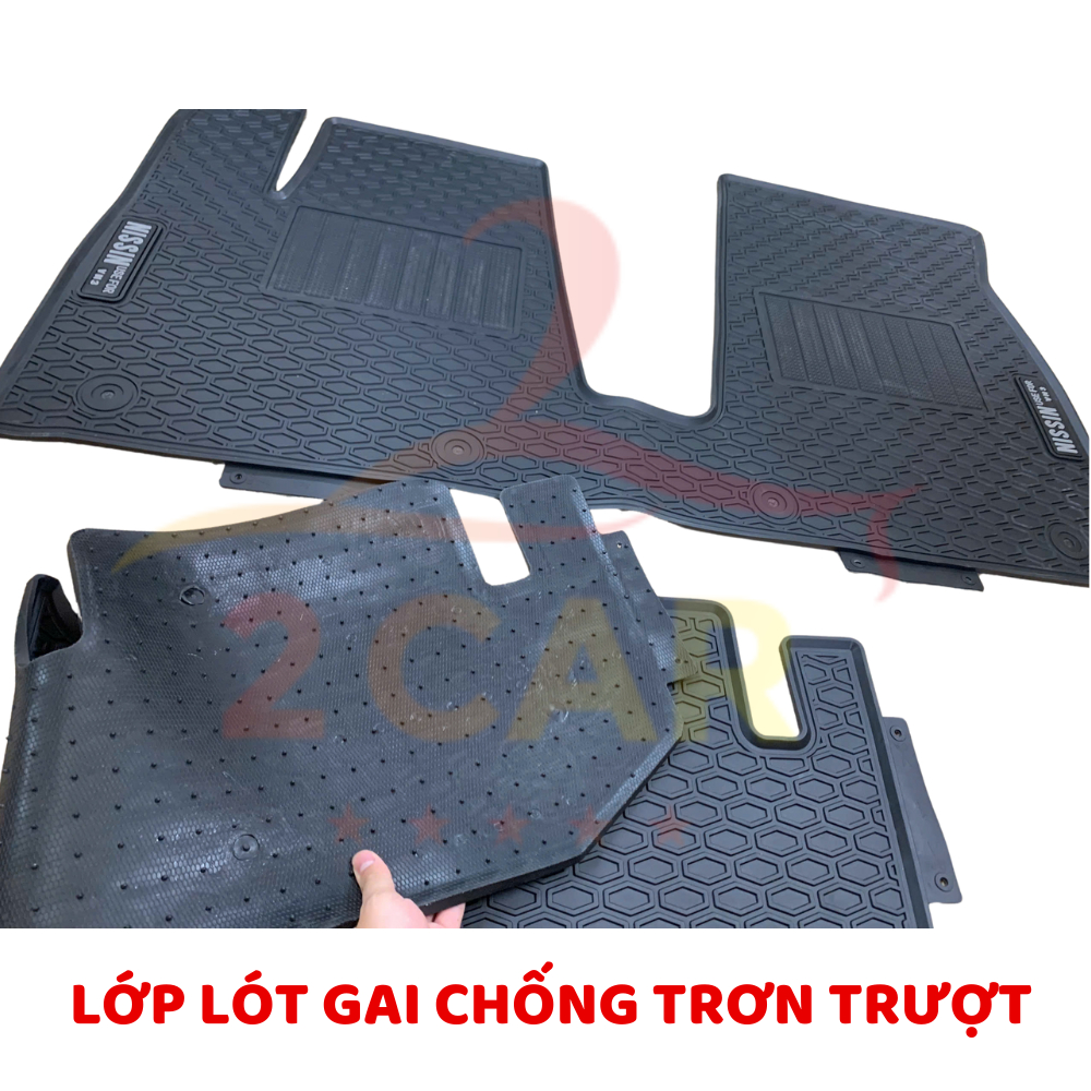Thảm lót sàn xe Vinfast VF3 - Hàng CAO SU đúc không mùi, chống trượt - Mẫu mới _2CAR