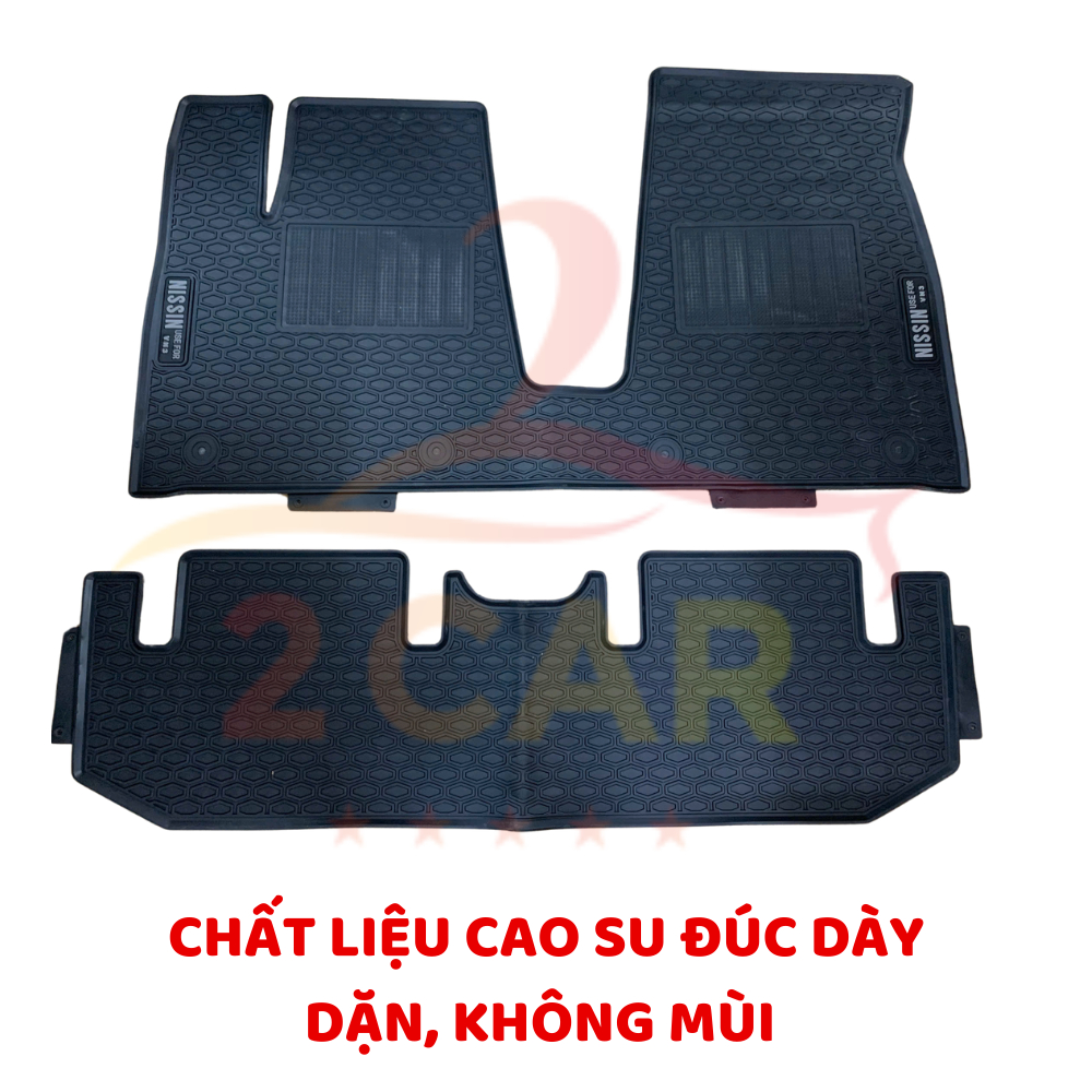 Thảm lót sàn xe Vinfast VF3 - Hàng CAO SU đúc không mùi, chống trượt - Mẫu mới _2CAR