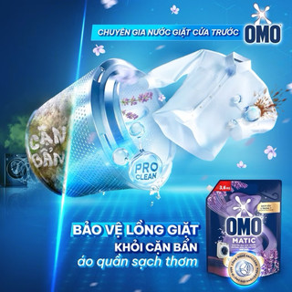 ( Mẫu mới] Combo 2 Túi Nước giặt OMO Matic Cửa trước Ngăn ẩm mốc 3.8kg/túi