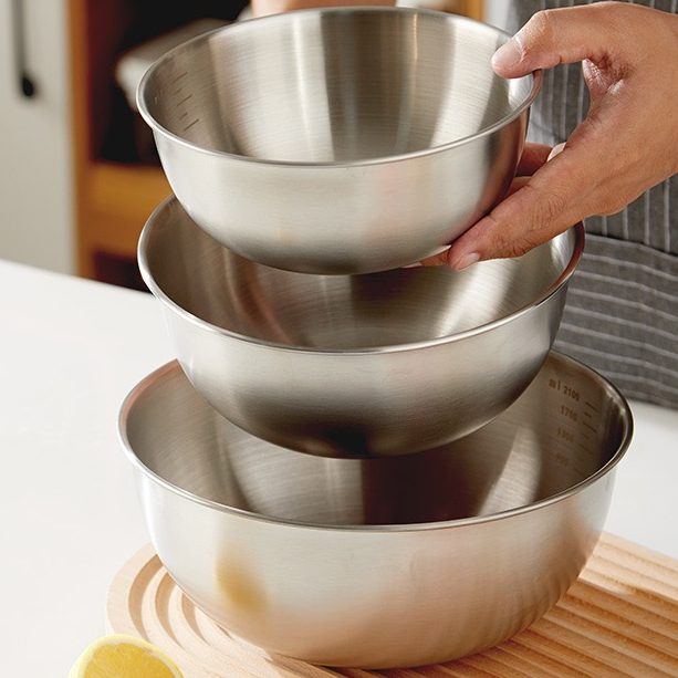 Bát Inox 304 Cao Cấp An Toàn Sức Khỏe, Bát Âu Trộn Bột, Thau Trộn Salad ...