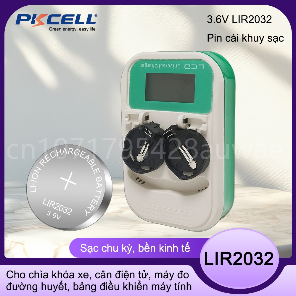 NEW Battery LIR2032 3V Rechargeable Lithium Battery Button Li-ion Battery Leg Fe - Foto 7