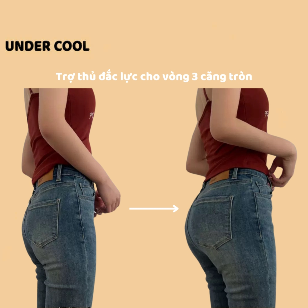 Quần độn mông, nâng mông chống lộ quần lót, Boxer UNDERCOOL 3 trong 1 nâng đẩy độn mông cho nữ QLD15
