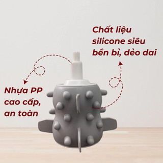 Dụng cụ hỗ trợ bóc tách tỏi chất liệu silicone sử dụng kết hợp cùng máy xay dung tích 2L