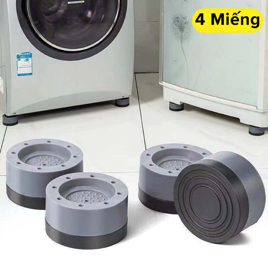Ảnh Bộ 4 miếng đế đệm cao su lót kê chân máy giặt chống rung chống ồn - Chính hãng Amalife 3