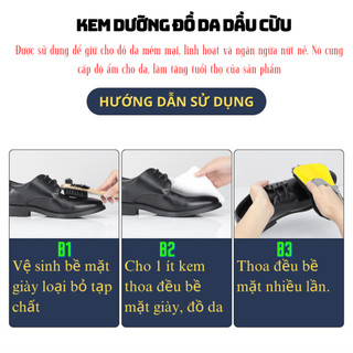 Kem dưỡng đồ da Shoes Cream chăm sóc dưỡng ẩm bão dưỡng da cho xe hơi, giày dép, áo da khỏi nứt nẻ