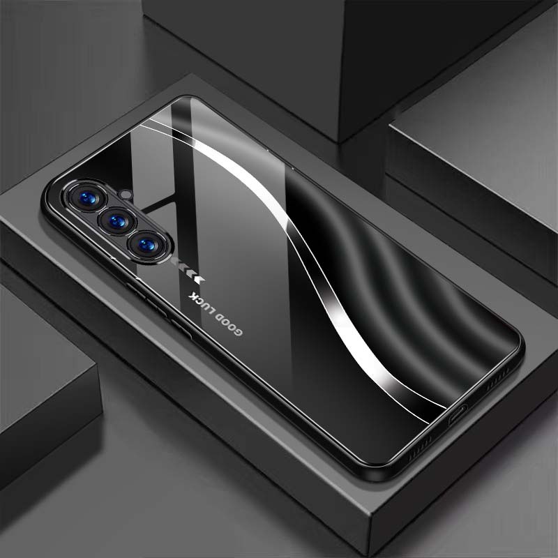 Ốp Lưng cho SAMSUNG GALAXY S23 FE Mặt lưng kính cường lực, cao cấp Họa tiết