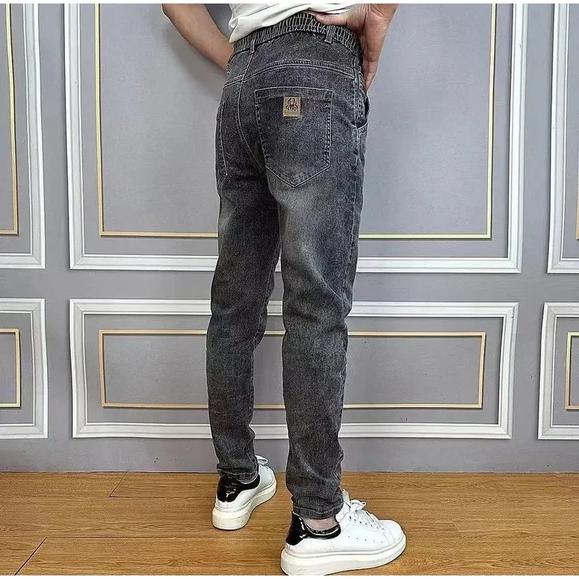 Quần jean nam vải co giãn 4 chiều,quần bò nam màu xanh dáng côn vải cao cấp không phai màu