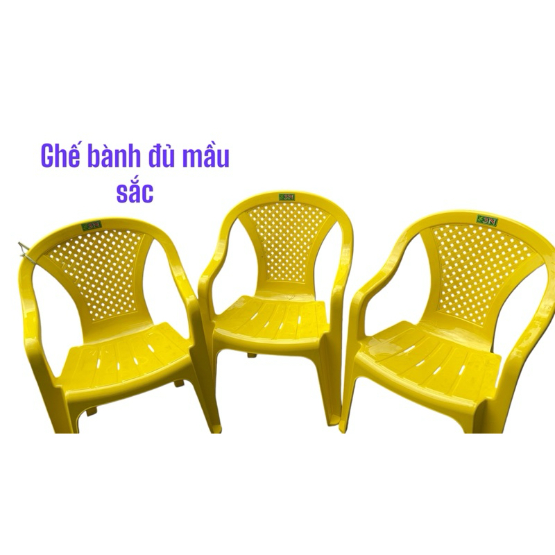 GHế NHựa Bành. xanh, vàng, đủ mầu (ship hoả tốc)