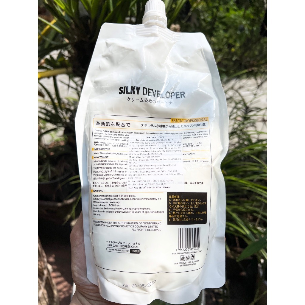 Oxy Túi  Japan | 1000mlTrợ Nhuộm Siêu Dưỡng ZDNB | Made in NHẬT