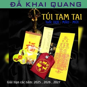 Túi Tam Tai HỢI - MÃO - MÙI - 2025 2026 2027, Để Túi Xách, Bóp Ví - Vật Phẩm Phong Thủy