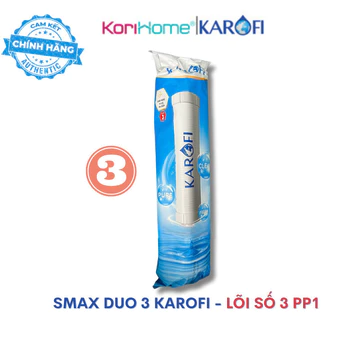Lõi Lọc Nước Số 3 Karofi (smax Duo) làm từ sợi bông ép lọc sạch tạp chất lơn hơn 1 micron