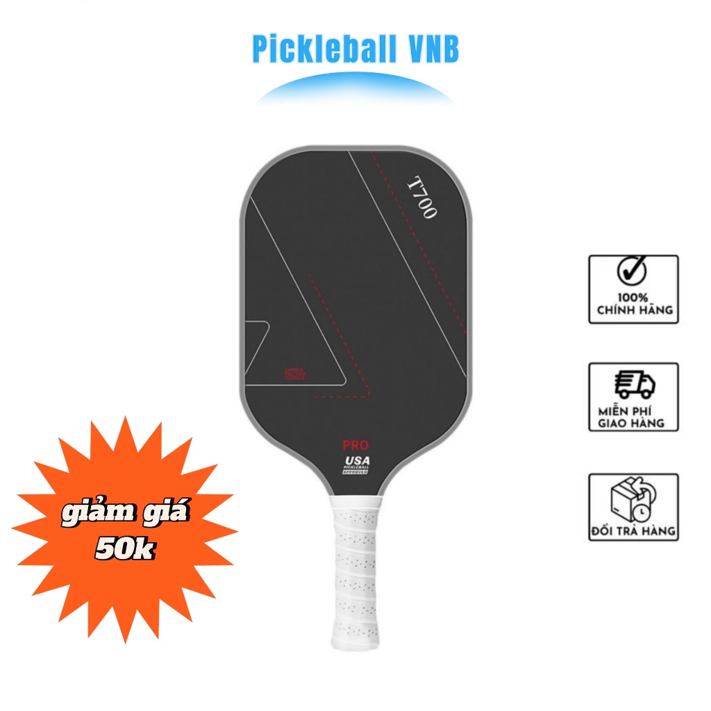 Vợt Pickleball Carbon T700 Pro phiên bản cao cấp tặng kèm phụ kiện