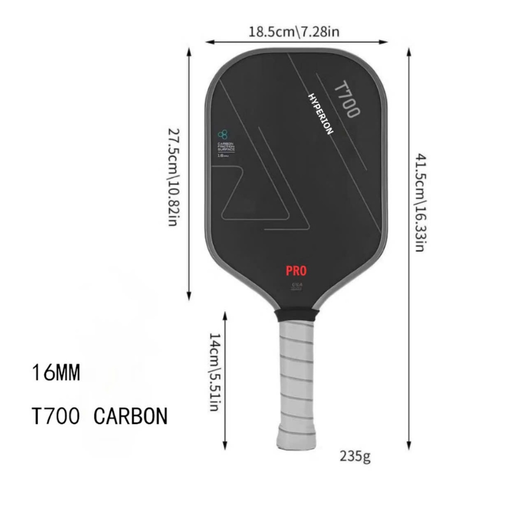 Vợt Pickleball Carbon T700 Pro phiên bản cao cấp tặng kèm phụ kiện