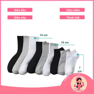 set 3/6 Đôi vớ cotton thấm hút mồ hôi thoáng khí - thời trang dễ phối đồ