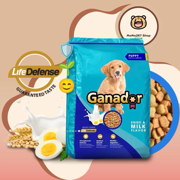 5gói x 400gram Thức ăn cho chó con Ganador Puppy Egg and Milk - Vị Trứng và Sữa -Thức ăn hạt cho chó – 4