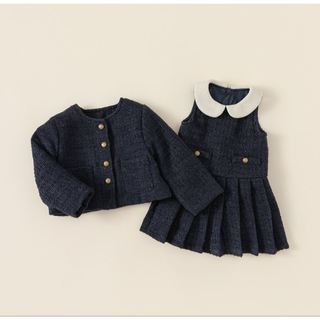 𝐀𝐩𝐫𝐢𝐥 𝐛𝐞́𝐛𝐞́ - MBang SET váy dạ cao cấp xanh than ấm áp sang chảnh thanh lịch cho bé gái mùa đông