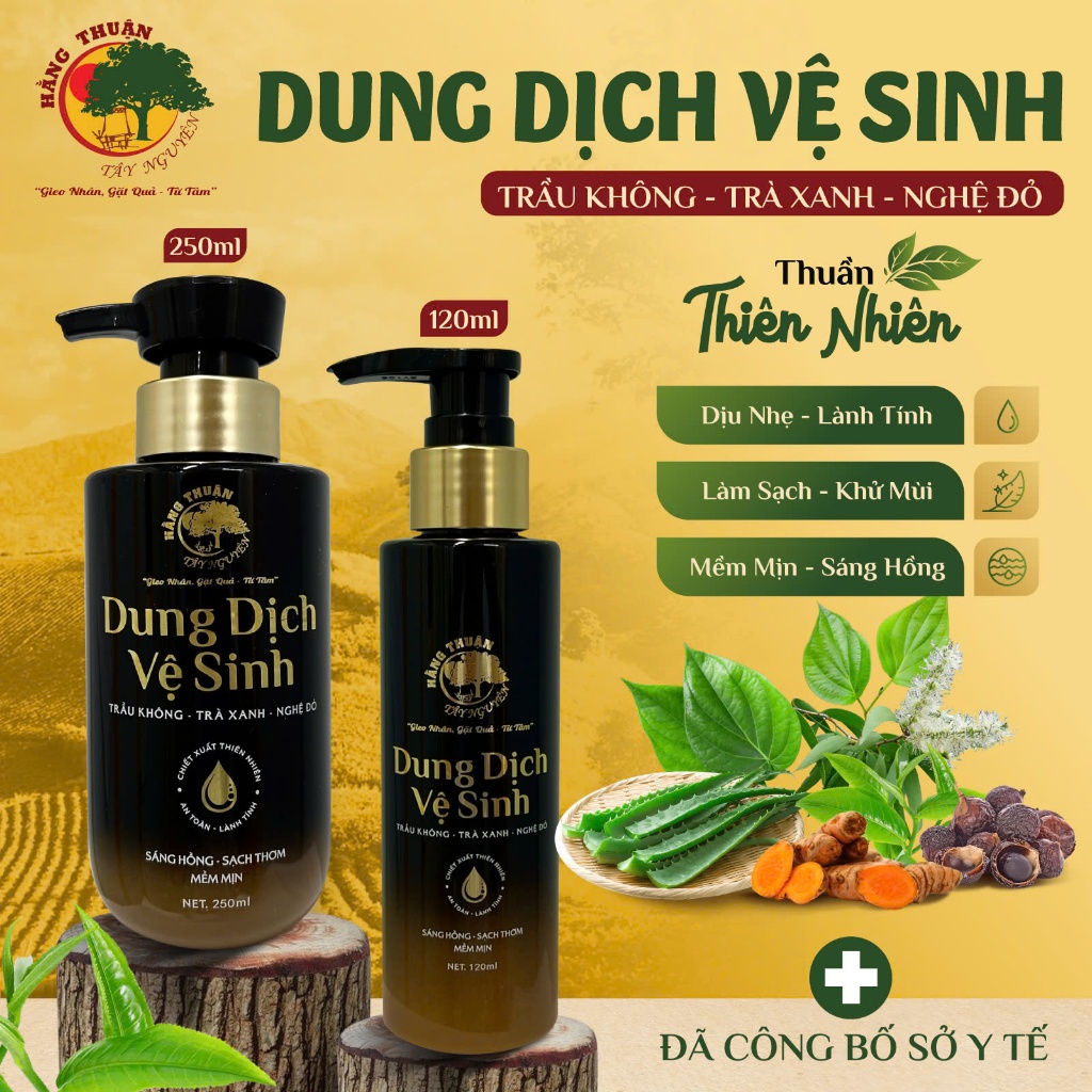 Dung Dịch Vệ Sinh Phụ Nữ Trầu Không Tràm Trà Dung Tích 250ml