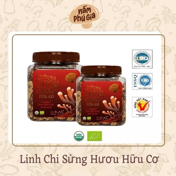 Nấm Linh Chi Sừng Hươu Hữu Cơ Thái Lát | Nấm Phú Gia