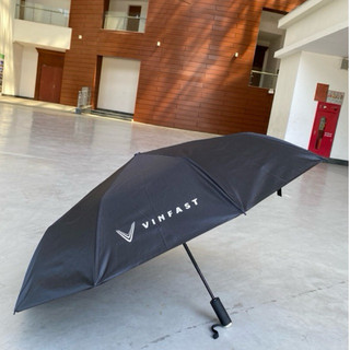 Ô dù Vinfast mẫu chuẩn Vinfast, ô XanhSM, ô gập 3, đóng mở 2 chiều, 10 nan kép, in nhũ bạc. Vinfast black umbrella