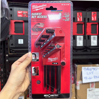 Bộ lục giác 8 chi tiết Milwaukee 48-22-2182 , bộ 9 48-22-2186 gấp gọn tiện dụng, đủ các kích thước