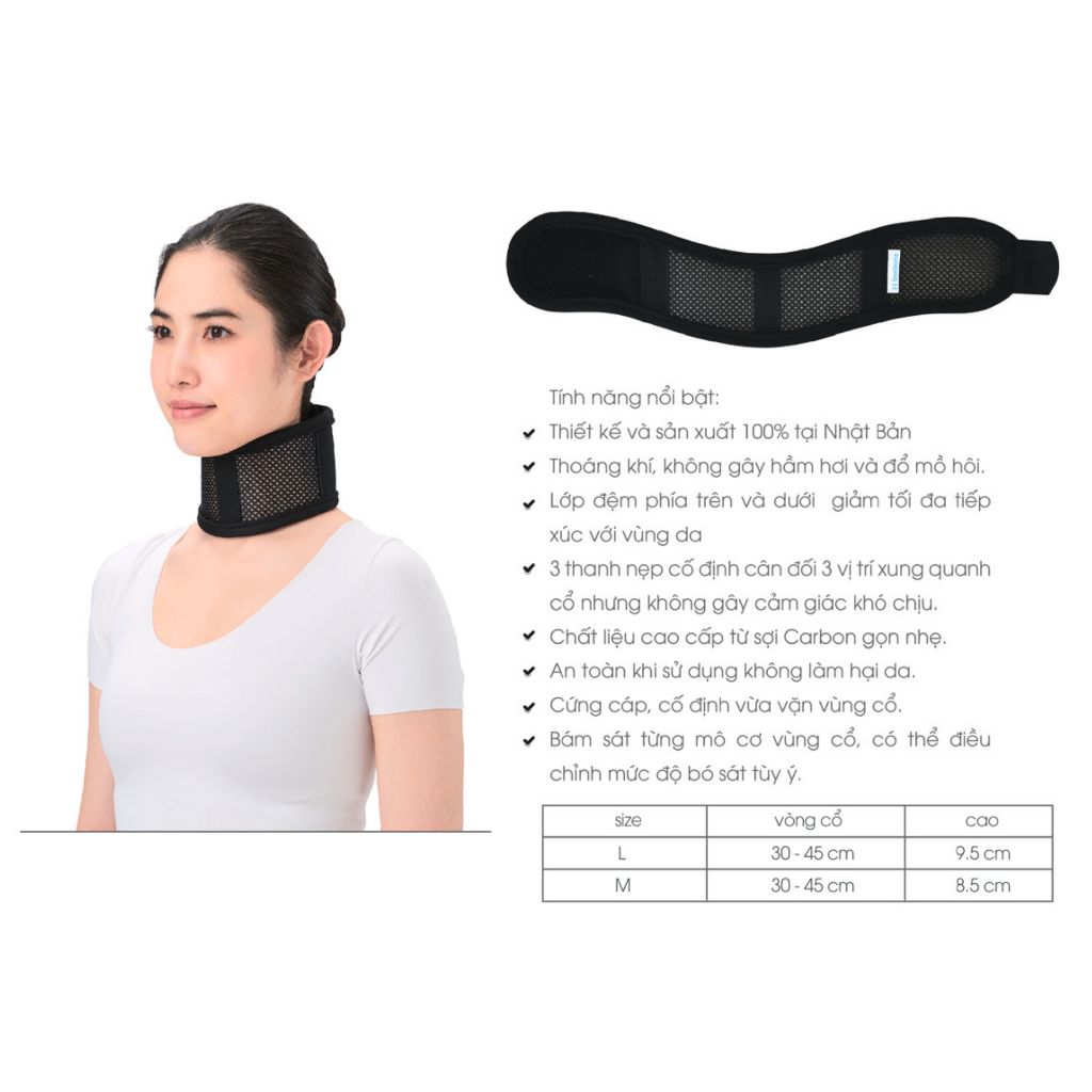 Đai nẹp cổ thoáng khí Bonbone Breathable Neck Supporter hỗ trợ phục hồi tổn thương vùng cổ - Huyle