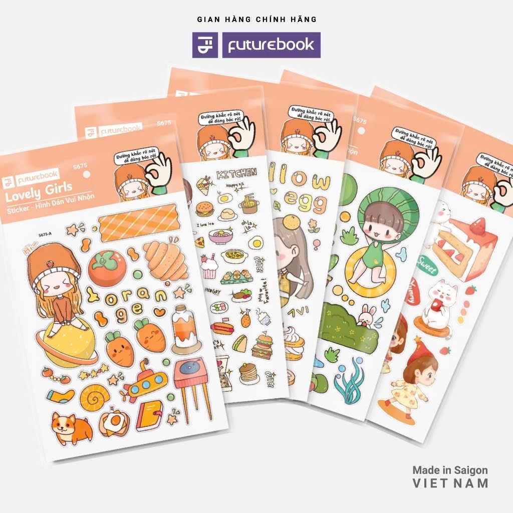 Sticker Dán Trang Trí FUTUREBOOK HÀ NỘI Sticker hình dán vui nhộn ...