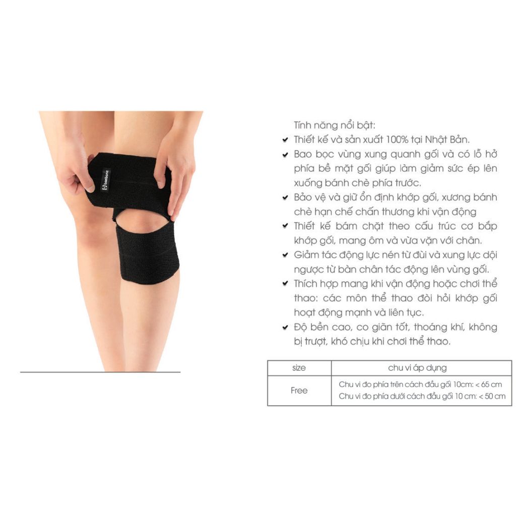 Đai cố định đầu gối Bonbone Free Knee Supporter KI Freesize
