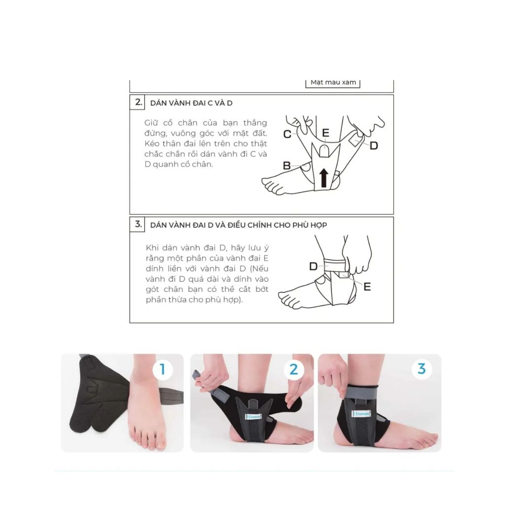 Đai nẹp mắt cá chân Bonbone Dragon Fly cố định cổ bàn chân chống lật bong gân mắt cá chân