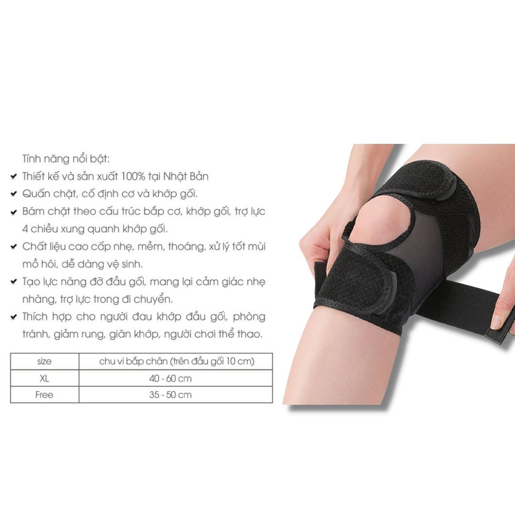 Đai cố định đầu gối Bonbone Thin PF Cross Belts chất liệu thoáng khí, mềm mại, an toàn cho mọi loại da