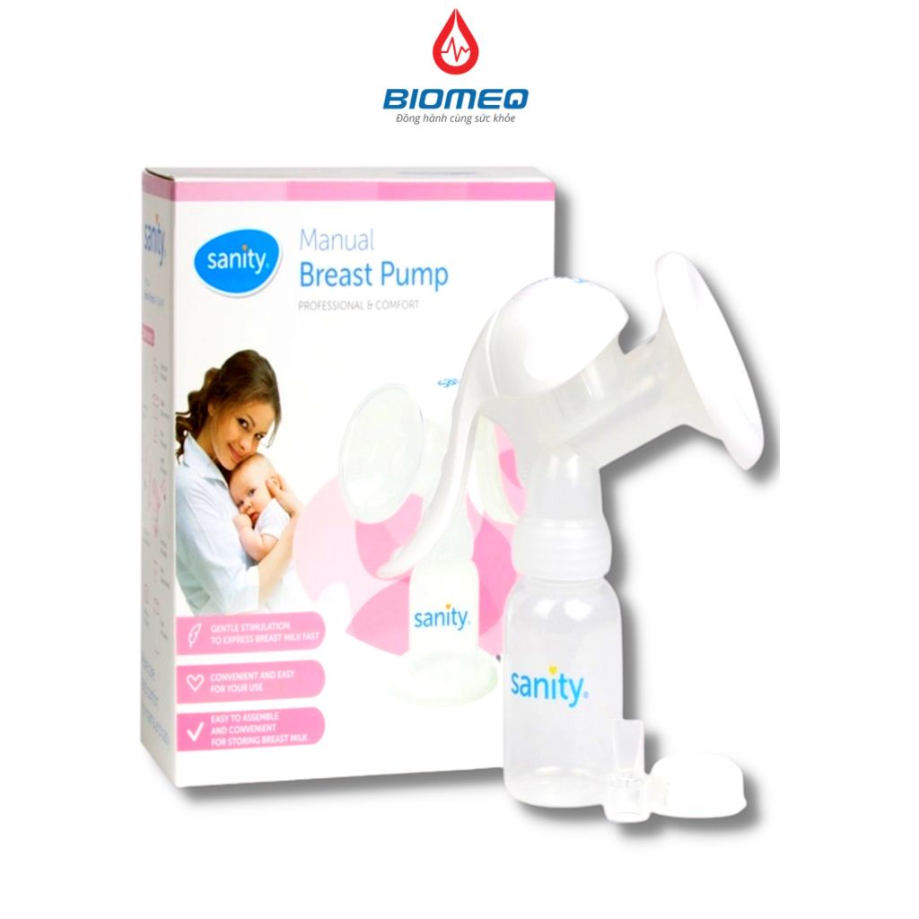 Dụng cụ hút sữa bằng tay Sanity AP-154AM phễu silicon an toàn, êm ái cho mẹ - Bảo hành 6 tháng