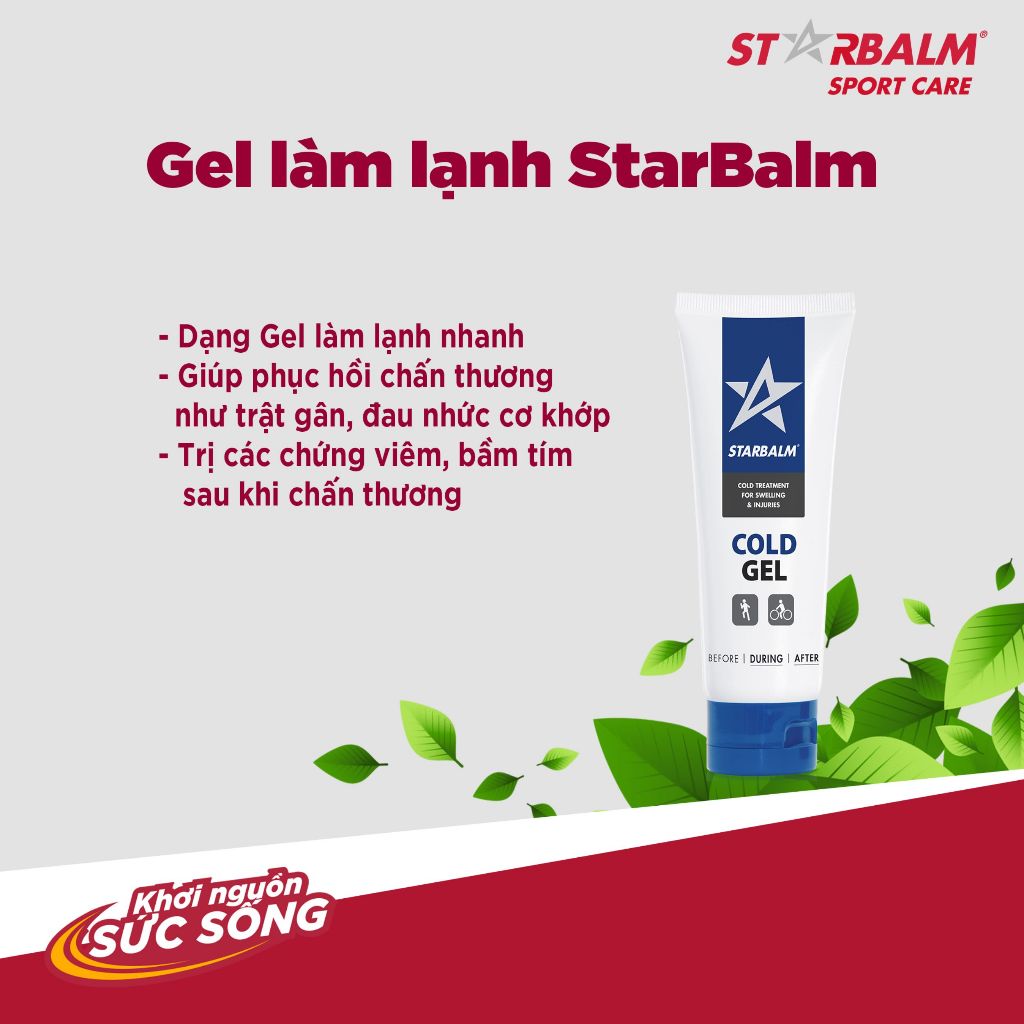 Gel lạnh thể thao Starbalm Cold Gel 100ml làm mát cơ xử lý căng cơ, bầm tím bong gân khớp