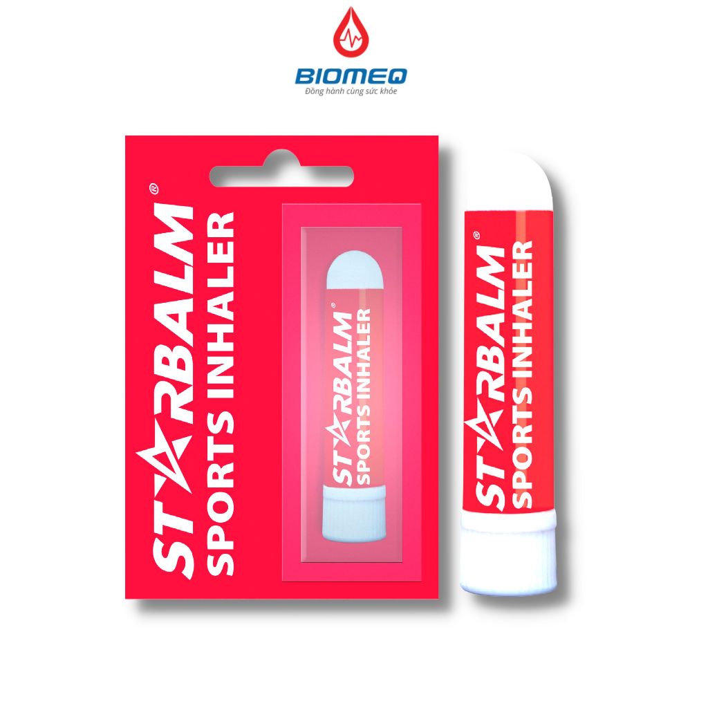 Chai hít Starbalm Sports Inhaler 1,1g chiết xuất thảo dược giúp thông mũi, hít thở sâu tốt cho hệ hô hấp