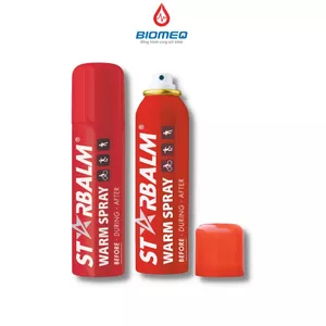 Chai xịt nóng thể thao Starbalm Warm Spray 150ml làm ấm cơ bắp trước vận động tránh chấn thương