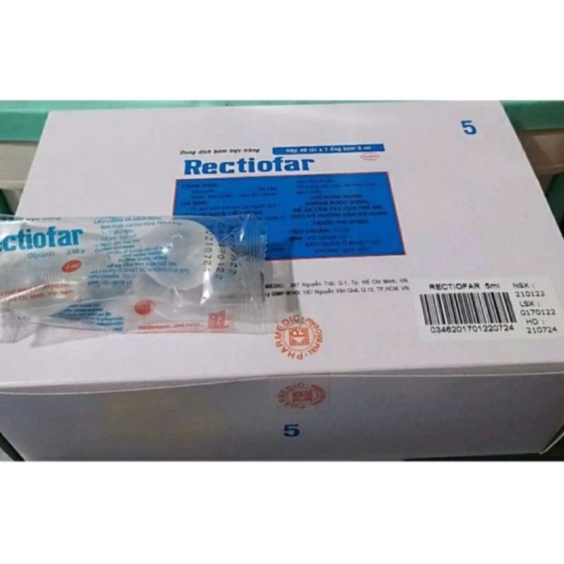 Rectiofar 5ml bơm trực tràng người lớn hộp 40 ống | Shopee Việt Nam