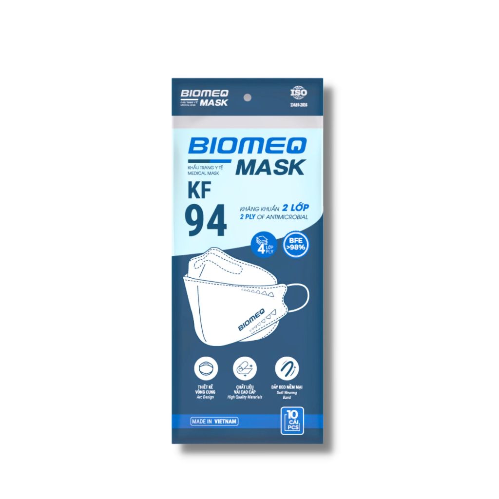 Khẩu trang BIOMEQ MASK KF94 2 lớp kháng khuẩn và lọc bụi bẩn