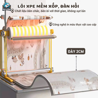 Thảm Xốp Cho Bé Pakey Chống Nước, Thảm Cuộn Phủ XPE 2 Mặt Họa Tiết Dày 2cm Cho Bé Tập Bò Tập Đi