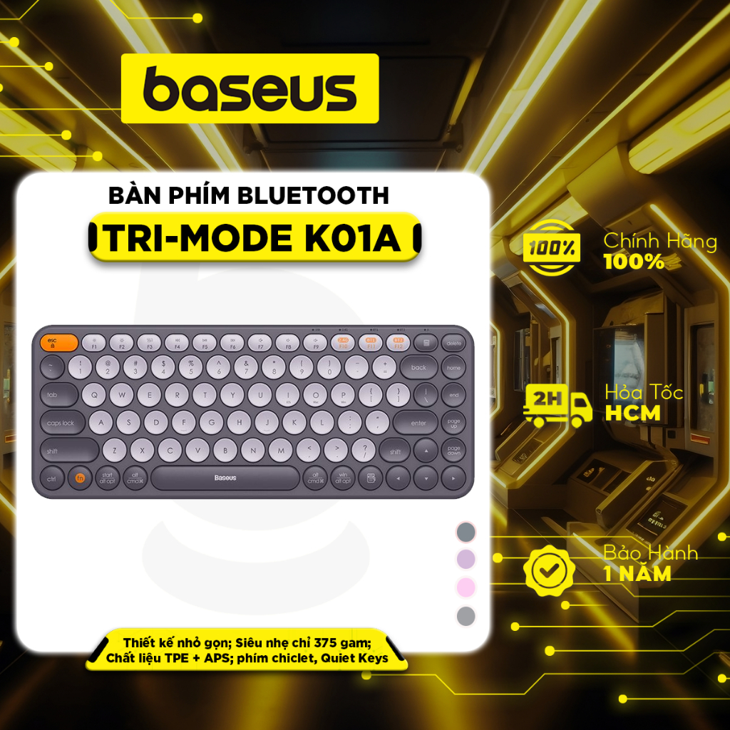 Ảnh Bàn phím Bluetooth Baseus Tri-Mode K01A K01B cho Laptop Macbook iPad 1