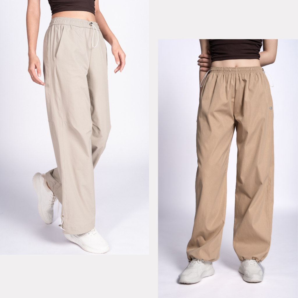 Ảnh Quần Ống Rộng, Quần Jogger Nữ Vải Gió Cạp Chun Rút Dây Livan Sport Cao Cấp, Quần Nữ Form Rộng 1