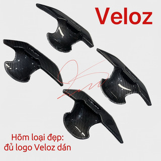 Ốp tay nắm, hõm cửa CACBON xe Toyota Veloz đời 2022 - HIỆN NAY - Vân CARBON cao cấp